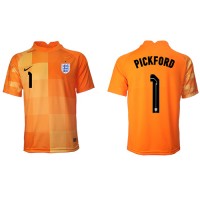 Pánský Fotbalový dres Anglie Jordan Pickford #1 Brankářské MS 2022 Venkovní Krátký Rukáv